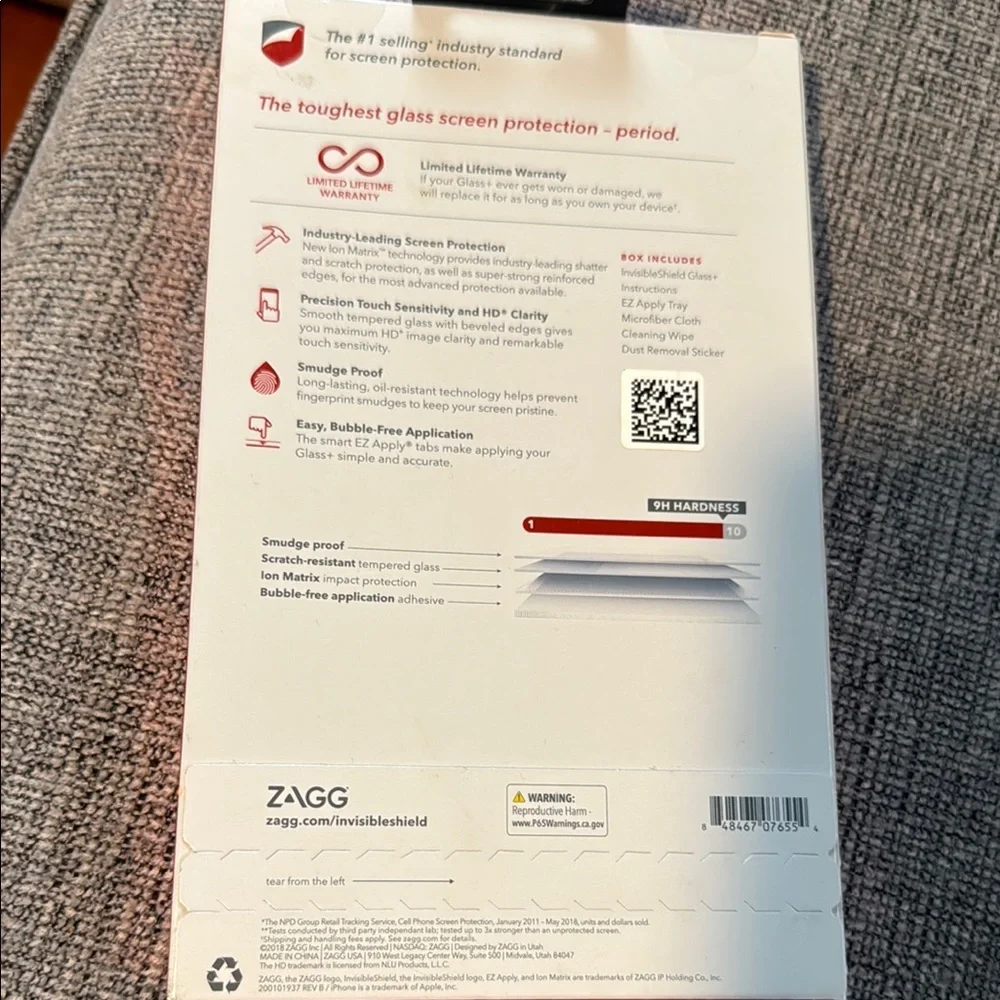 Glass+ Screen Protector for iPhone Xs Max - Black